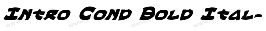 Intro Cond Bold Ital字体转换